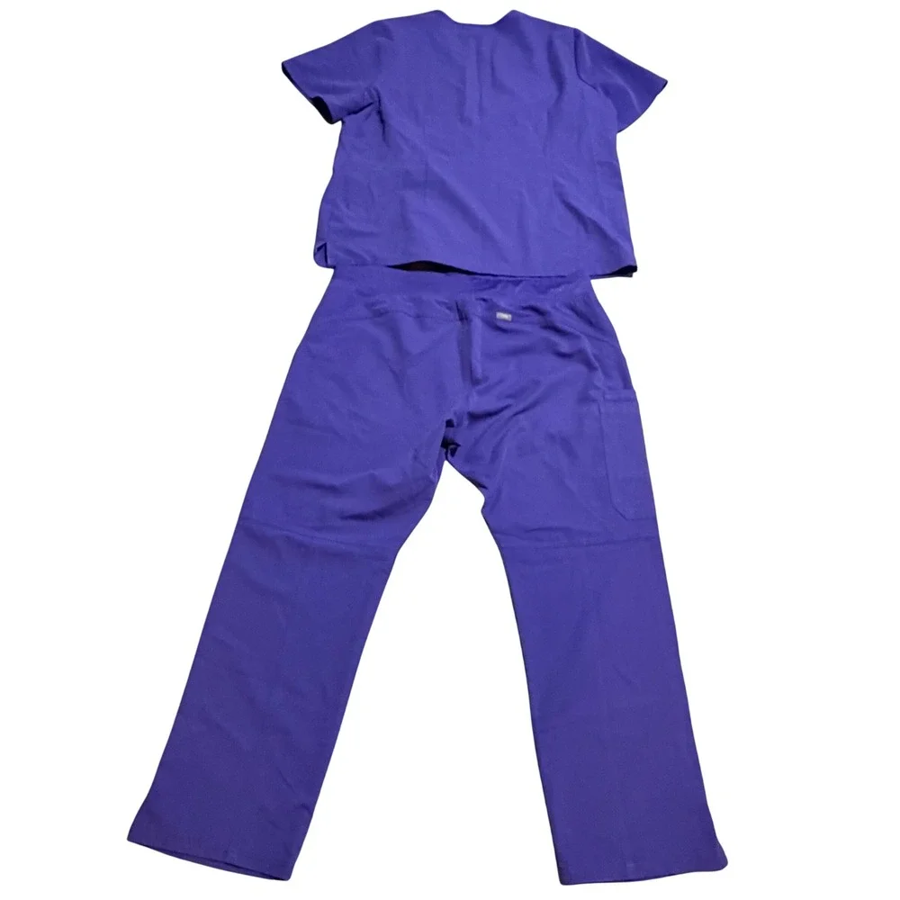 FIGS Technical Collection Purple Scrub Set Catarina Top Cargo Pants XXL Nurse